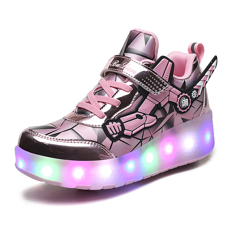 Fábrica profesional personalizada cuatro ruedas deformación patinaje de ruedas procesamiento de muestras de niños adultos zapatos de patinaje