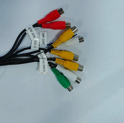 Zhangxun Solution Navigation Universal Cable 8-Pin Rca Audio Cable with Microphone Mic (vehicle antenna) - 8-rca