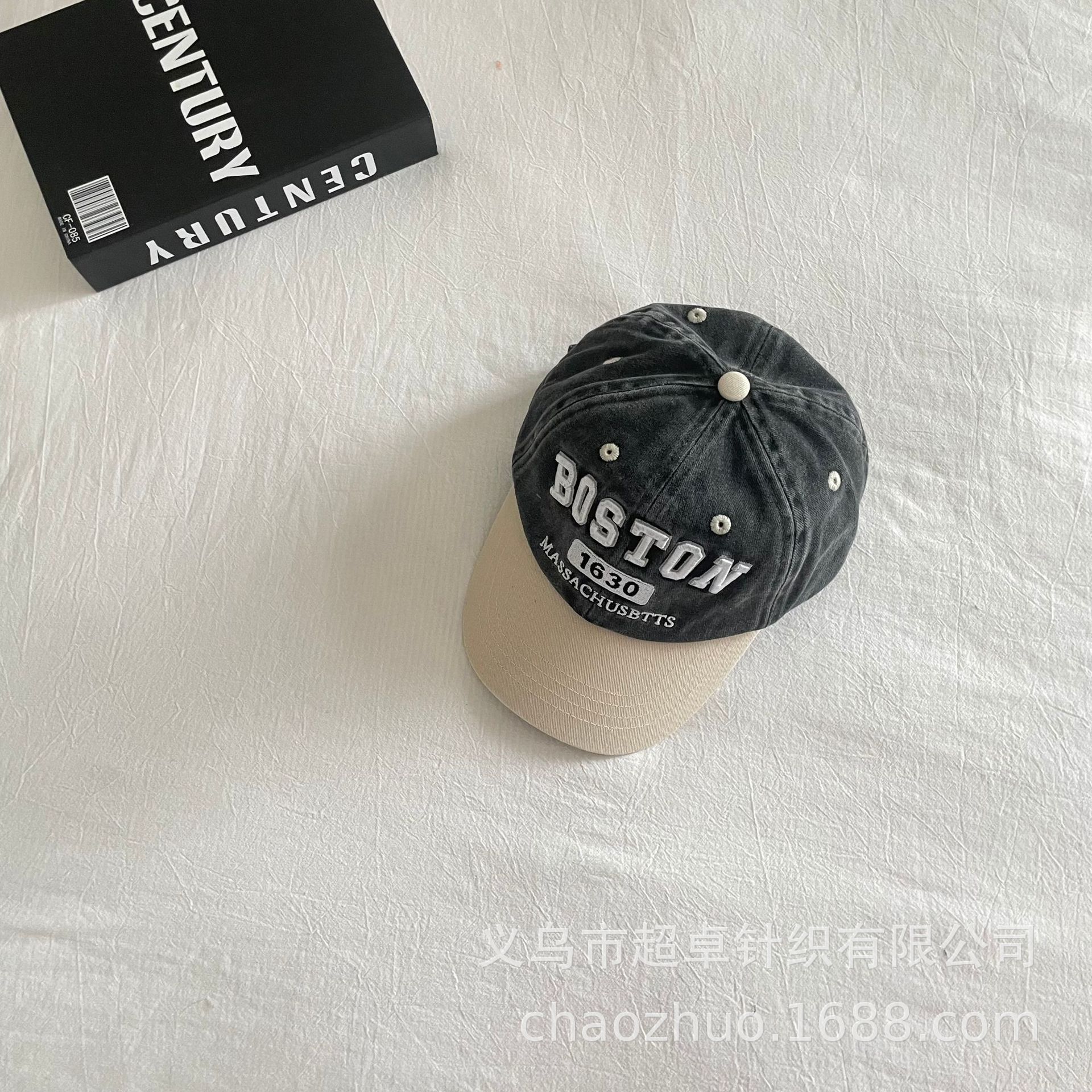 Calidad otoño nuevos niños de algodón lavado carta color a juego grandes gorra béisbol