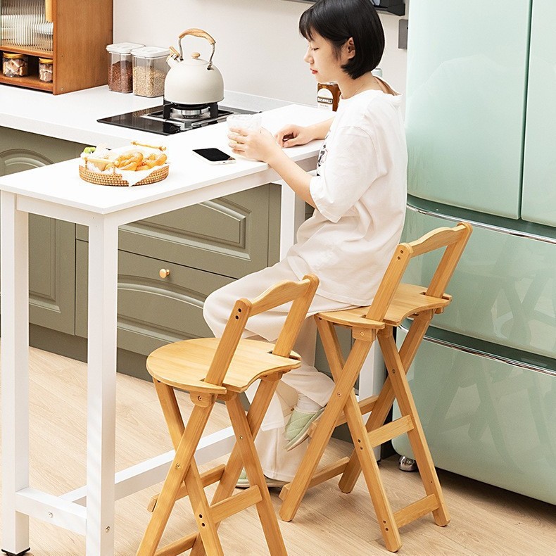 silla de bar plegable taburete casero caja registradora silla de bar comedor sala de estar respaldo casero silla de banco alto