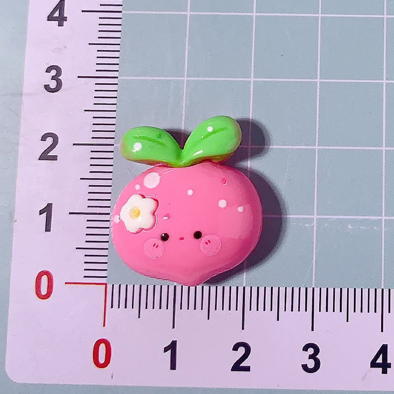 Caricatura color vegetal emoji DIY accesorios de resina crema pegamento para el cabello colgante caja de teléfono móvil botón de zapatos material hecho a mano