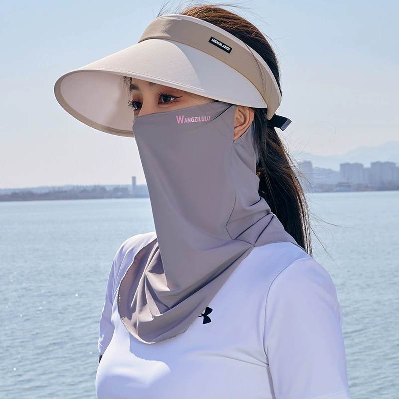 Summer silk veil, breathable sports medical mask, sun protection, with neck protection, UF-protection