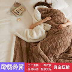 シンプルな舒綿絨毯少女心子羊絨毯秋冬保温ソファー絨毯寮シングル二人の昼寝絨毯