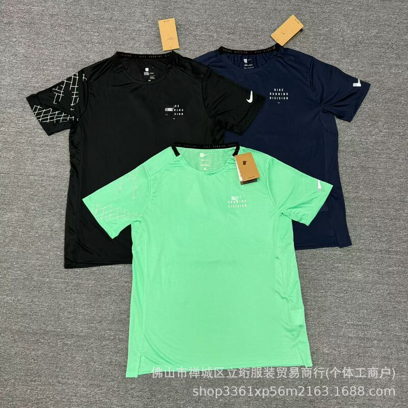 Foreign Trade Summer Hot-Selling Quick-Drying T-Shirt Shorts Short-Sleeved Men's Suit Breathable Sweat-Absorbent Sports Running Outdoor Mountaineering
