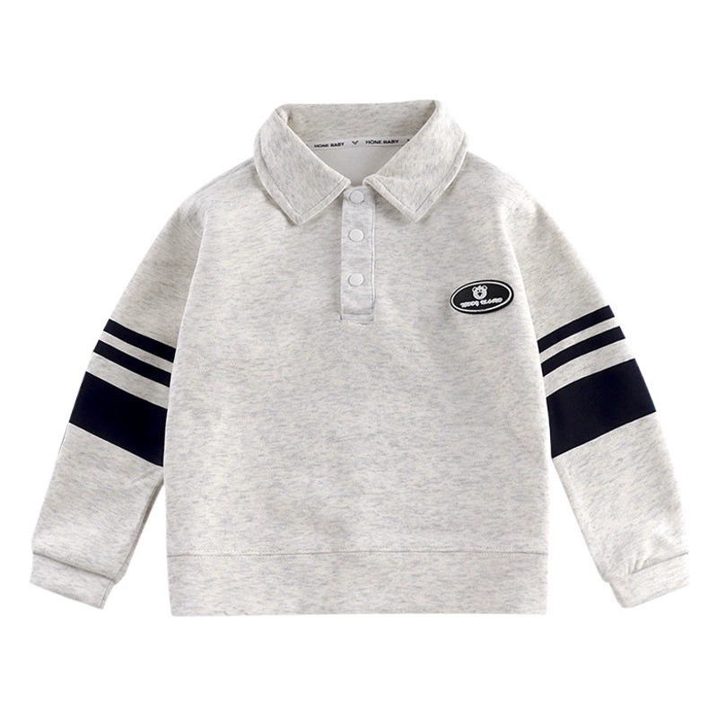 [Бесплатная доставка] Детские рубашки-поло, новые осенние топы для мальчиков, теплые толстовки и нижние рубашки для мальчиков среднего и большого размера.