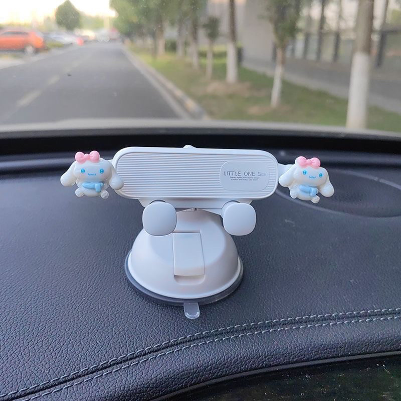 New Cartoon Car Holder Suction Cup Car Mobile Phone Cute Ornaments Car Interior Decoration Supplies Dashboard
