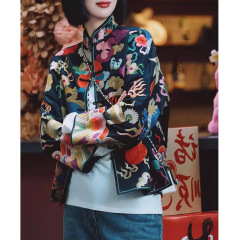 独特新中式女装刺绣外套中国风年轻款改良唐装女2025早秋新款上衣