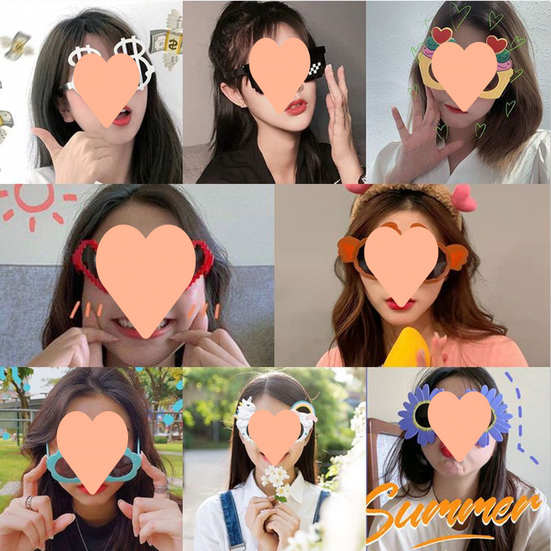 Divertido gafas de sol bodas damas de honor fotos accesorios de boda fiesta de cumpleaños gafas de escultura de arena gafas en línea gafas extrañas