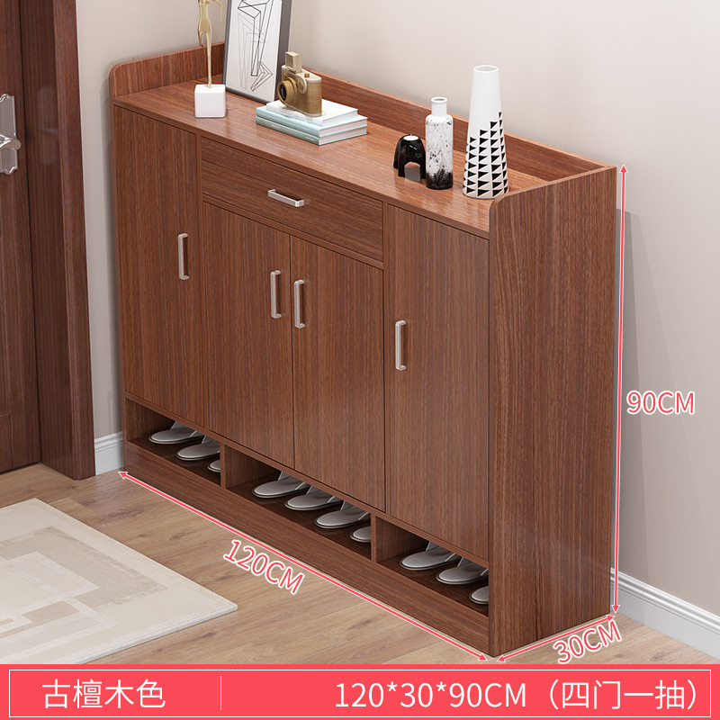 鞋柜门口一体柜家用实木色玄关室内好看防尘收纳鞋架大容量省空间|undefined