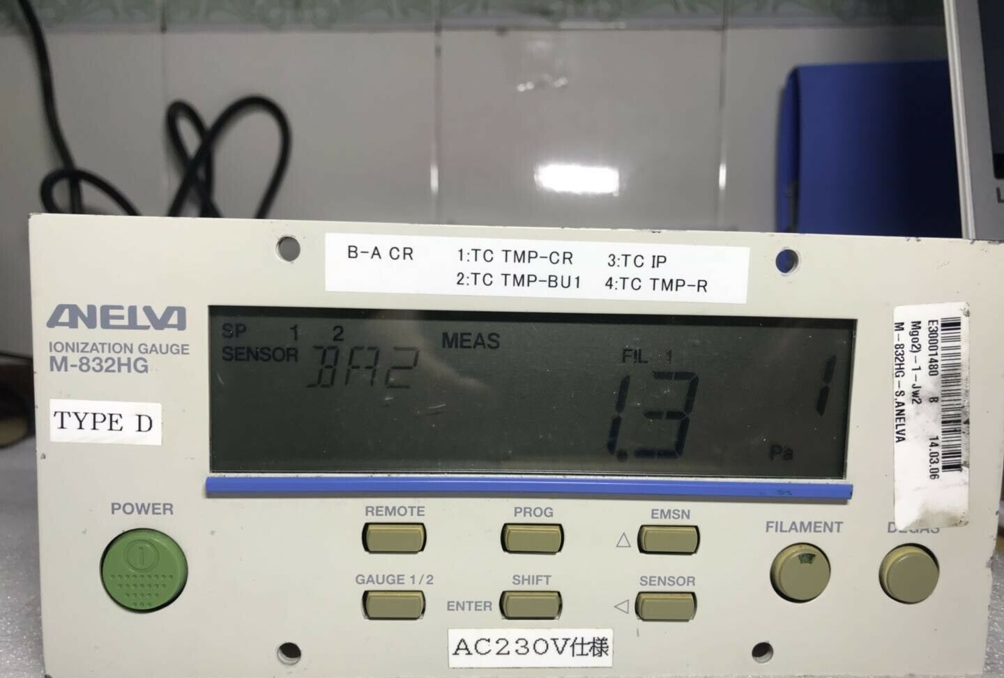 Wide Range Ionization Vacuum Gauge M-431HG