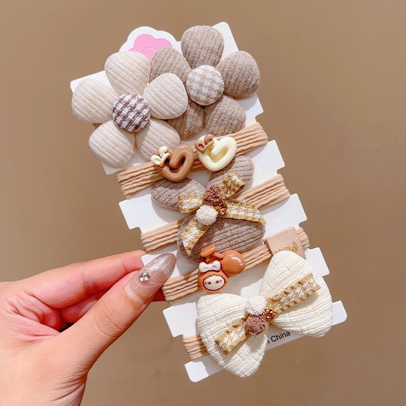 2024 nuevo otoño y invierno adorable diario versátil anillo de cabello de niña cuerda de cabeza dulce curry cola de caballo no daña joyas de cabello