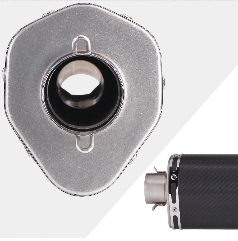 Motorcycle exhaust pipe modification T138 large hexagonal straight-out tail muffler 51MM universal non-destructive installation