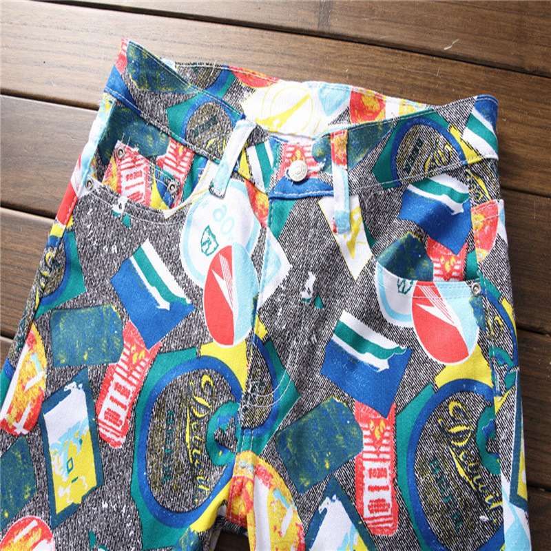 Quattro stagioni nuovi jeans stampati digitali elastici stereo 3D da uomo # 039; collant da uomo per parrucchiere da parrucchiere # 039; 5005_voghion.com