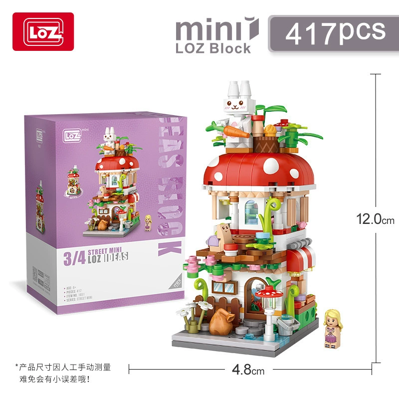 Lizhi LOZ Street View, мелкие строительные блоки, самостоятельная сборка, игрушка, мини-модель, строительные украшения, детский подарок, трансграничный