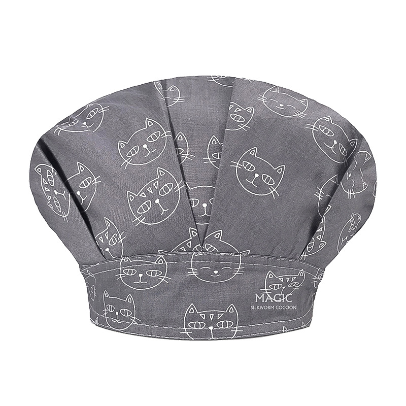 Tapa de operación directa de fábrica impresión femenina pequeño animal lindo sombrero de enfermera algodón salón de belleza odontología oral sombrero