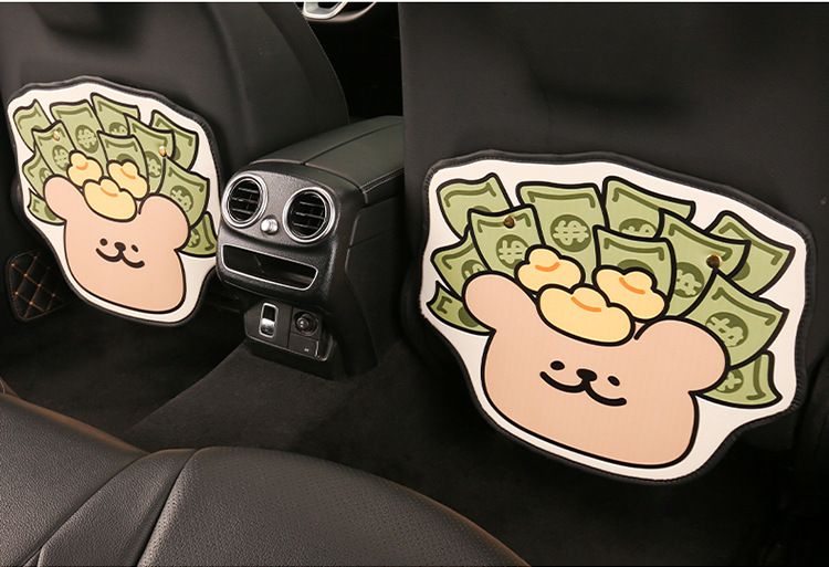 Cartoon Anti-Kick Pad for Car Seats, Anti-Dirt Pad, Anti-Kick Pad for Back Seat