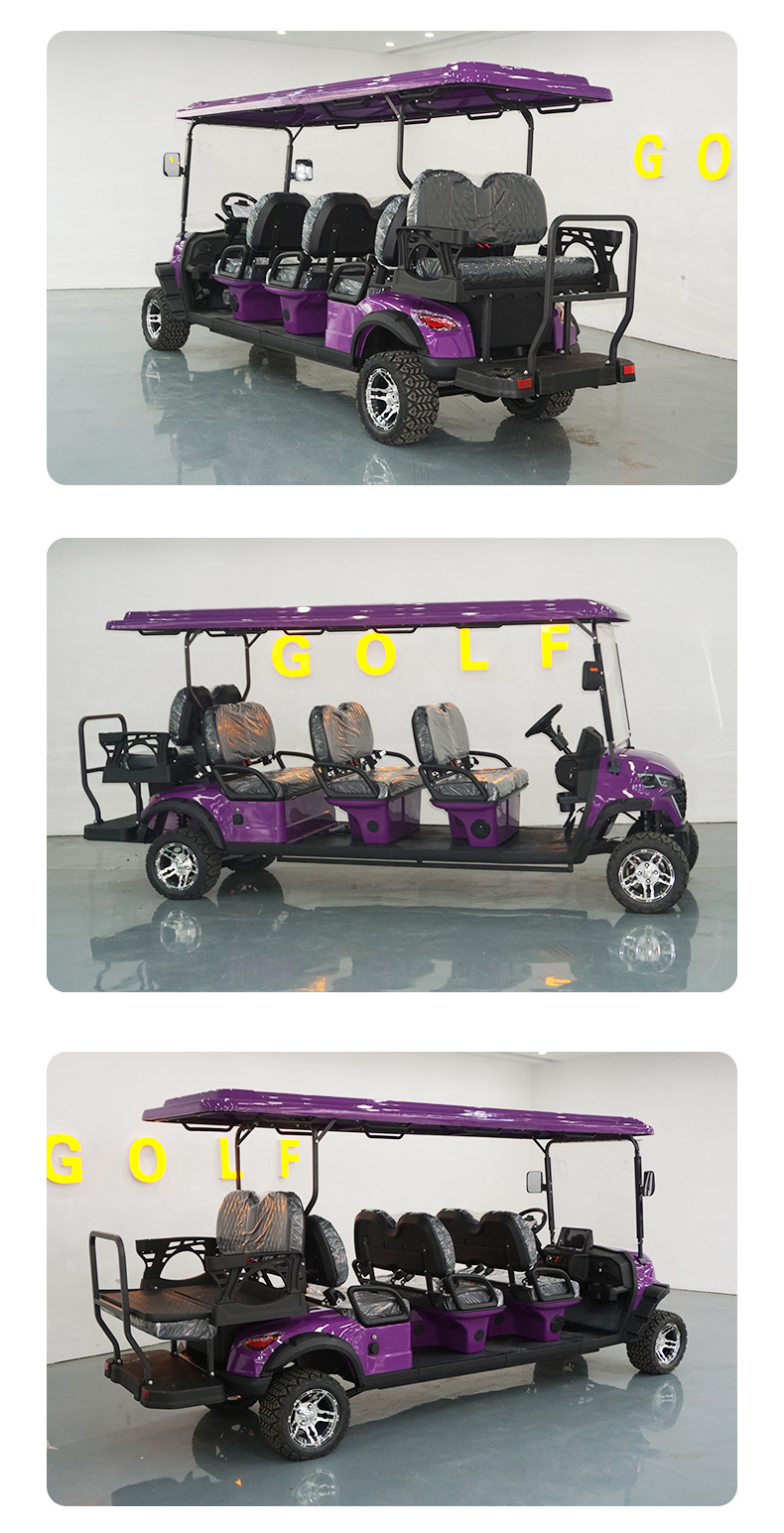 8-Seater Golf Cart, Export-Quality Sightseeing Vehicle, Tourist Area Campus Shuttle Bus, Electric Golf Cart