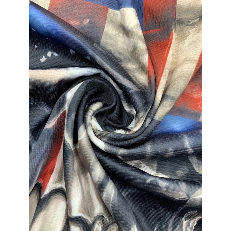 Clásico thriller belleza bandera calavera estampado 3D personalidad de la calle de los hombres manga larga transpirable suelta impresión 3D