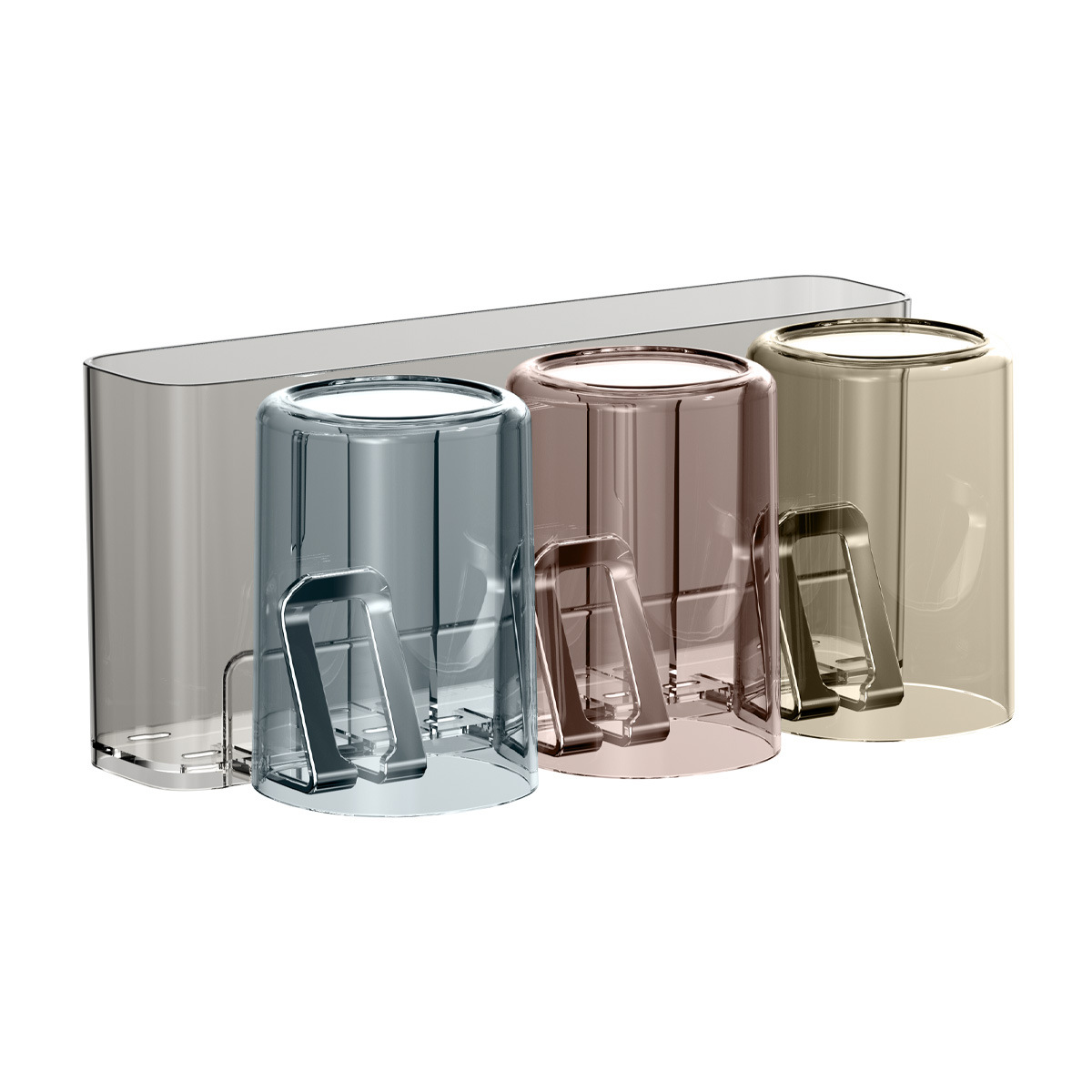 cepillo de dientes estante de almacenamiento sin agujeros taza de cepillo de dientes taza de enjuague colgante de pared estante de pared tipo baño eléctrico conjunto doméstico