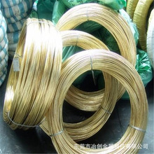 拉链插头黄铜扁线H65/H62打弹簧全硬黄铜线调直切断黄铜线铜丝
