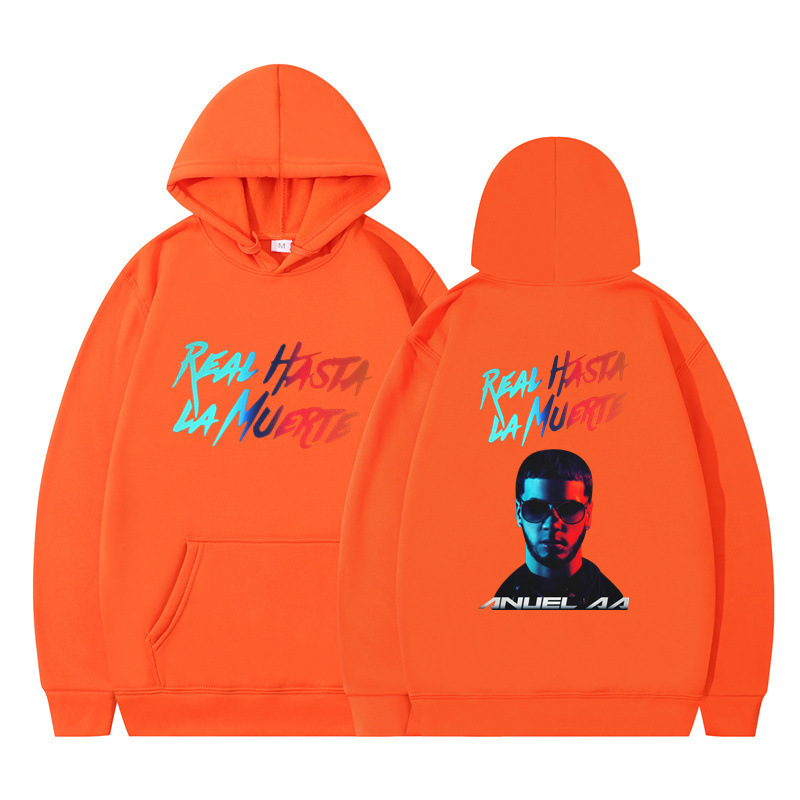 Otoño/invierno transfronterizo real hasta la muerte2D impresión tendencia hombres y mujeres europeos y americanos suéter con capucha