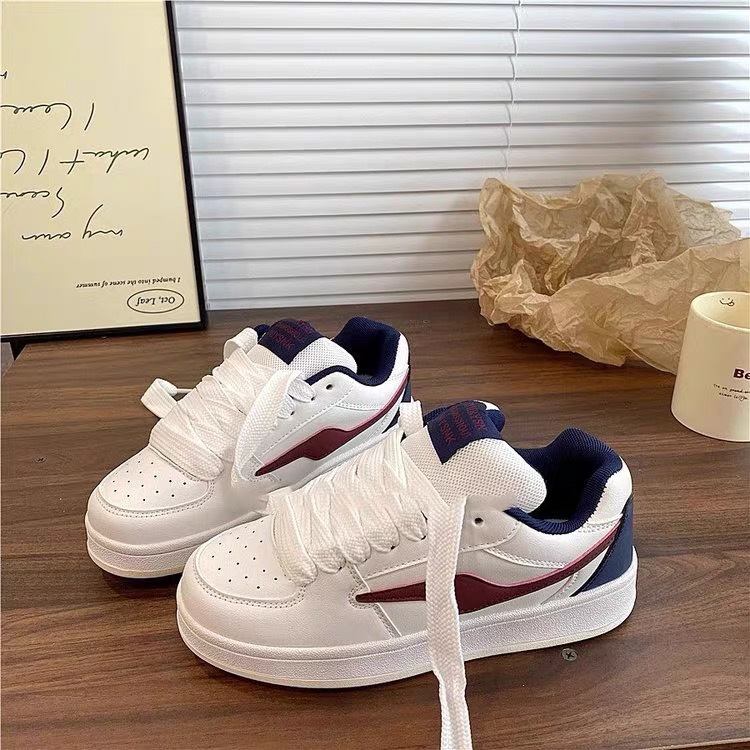 Tide, retro universal white sneakers platform, height increasing, spring 2026 model, for beloved