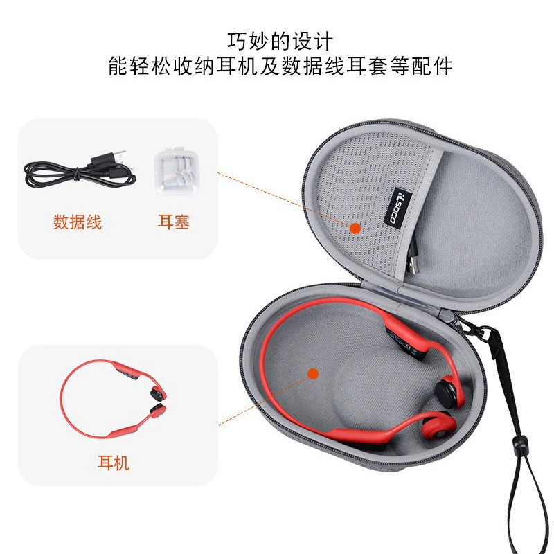Bone Conduction Headset Storage Bag Shaoyin AfterShokz Storage Box Bone Sensor Bluetooth Sports Headset Protective Cover Bone Conduction Headset Storage Bag Shaoyin AfterShokz Storage Box Bone Sensor Bluetooth Sports Headset Protective Cover