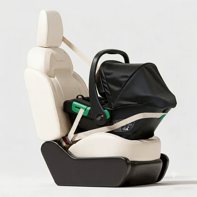 Child Safety Seat for Car Use, Newborn Baby Carrier, Portable Baby Cradle, Foldable (Car child safety seat) - black-regular-style