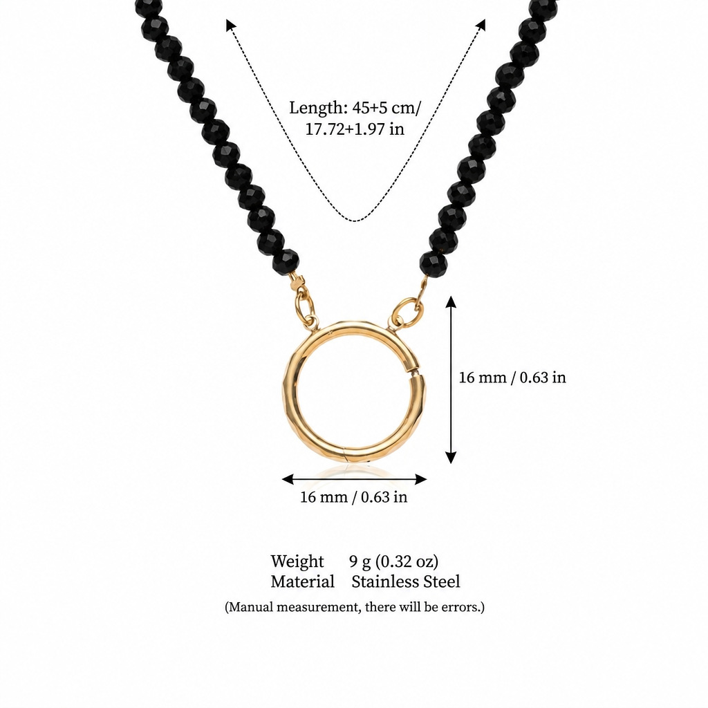Chaîne de boucle de perle noire