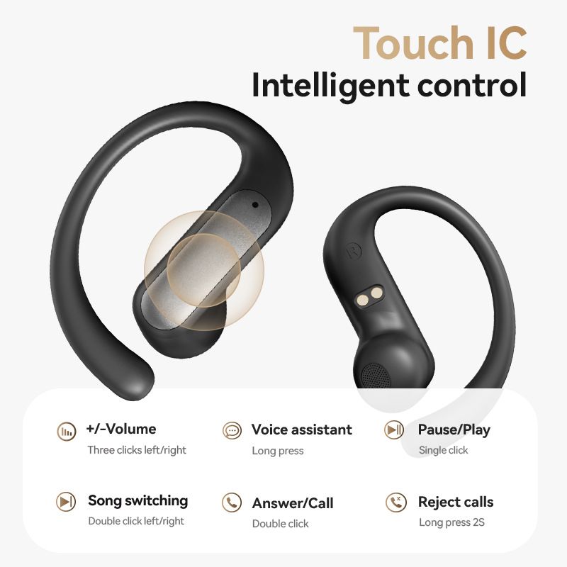 New M130 Ultra-long Battery Life Noise Reduction Sports Ear-hook Bluetooth Earphones_voghion.com