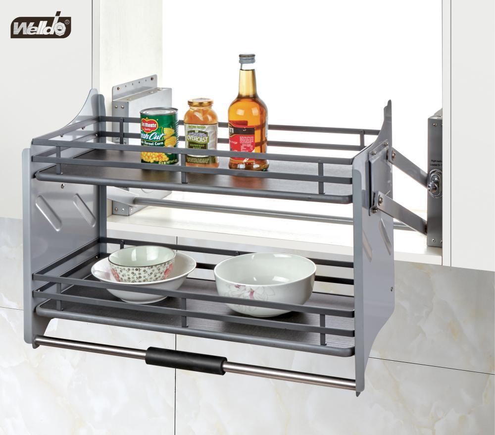 Welldo纬东 厨房吊柜升降机拉篮双层收纳升降机拉篮调味拉篮
