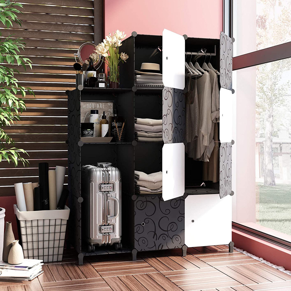 可折叠立构式简易衣柜出租房居家屋多层格子拼装经济整理衣橱收纳