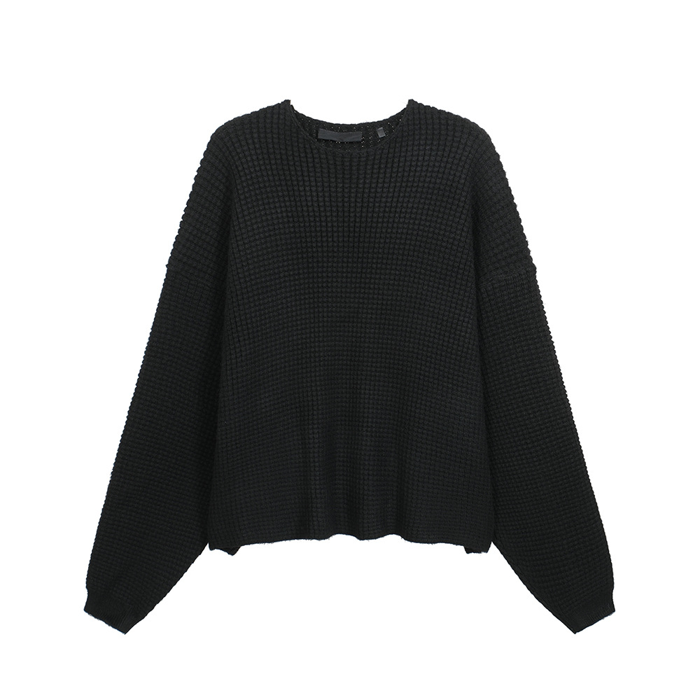 24FW nuevo FOG ESSENTIALS piña flor de punto hombre y mujer color sólido suéter de cuello redondo suelto