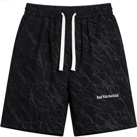 Summer Loose Shorts Casual Sports Pants American Style Tie-Dye Embroidered Knee-Length Shorts Men's Mid-Length Shorts Men's Shorts 5