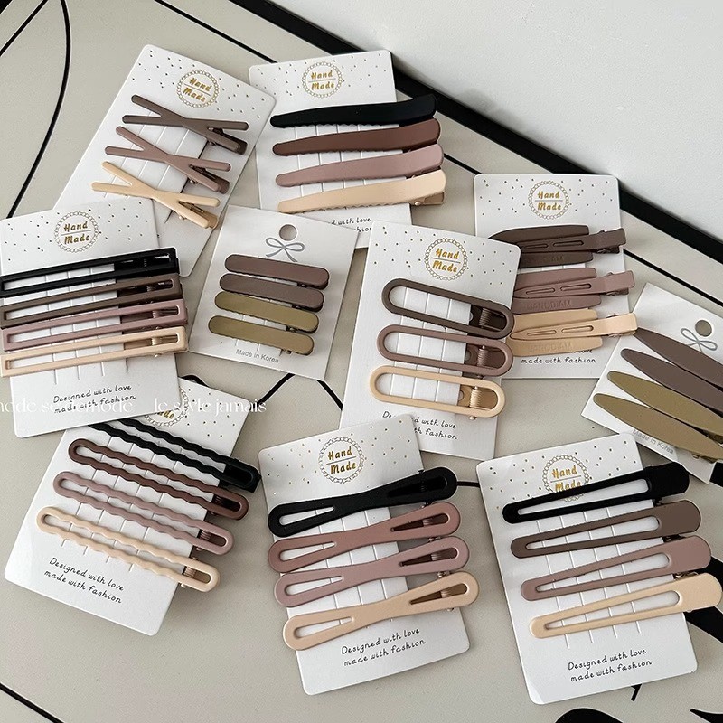 makeup seamless barrettes side bang clip 2024 new women‘s clothes duckbill clip word hairpin clip headdress clip