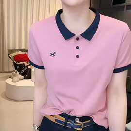 POLO领正肩显瘦休闲上衣女2026夏季新款宽松大码时尚百搭短袖T恤