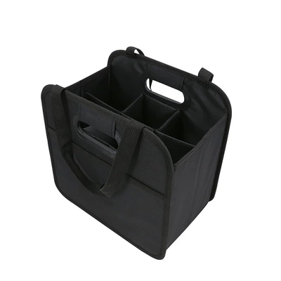 Car storage bag/box Pack Universal 6 Bottles 12 Bottles - black-6-grid-with-handle-26518275cm
