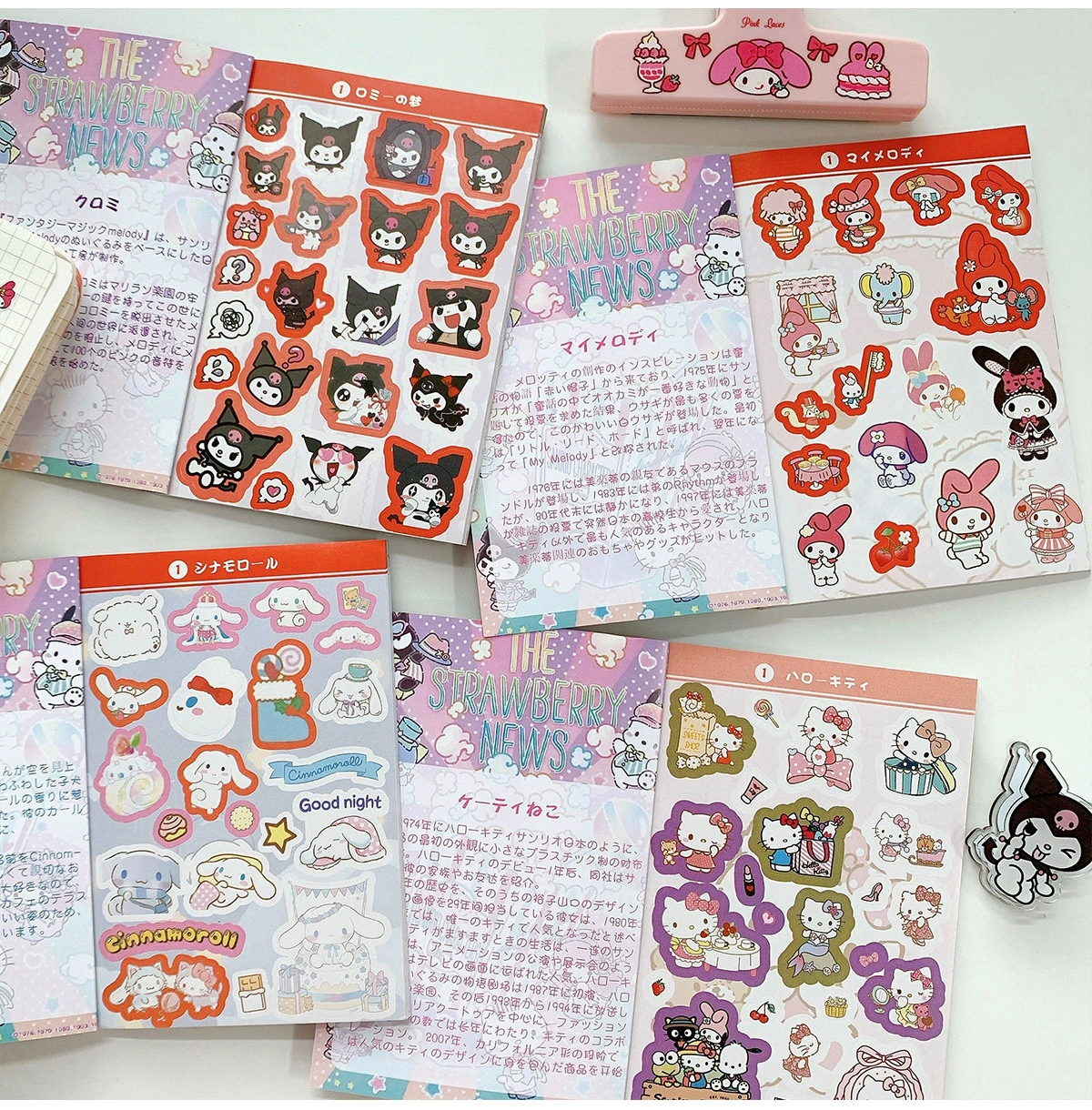 Короткие девочка сердце Саньye наклейка книга руководство материал DIY Kuromi Merlitti Gemini звезды наклейка бин карта