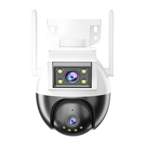 Dual-Eye Gun and Ball Linkage Wireless CCTV Camera 360-Degree Home Monitor Outdoor Dual-View PTZ Lens