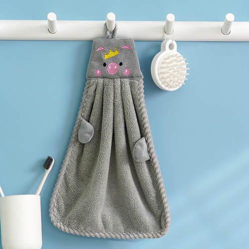 Kitchen hand towel wholesale manufacturer wholesale can add LOGO hanging hand towel coral velvet hanging towel manufacturer wholesale
