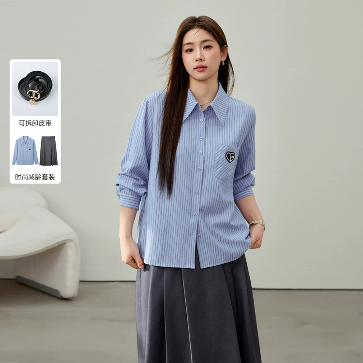 [Темпераментный коммутируемый набор из двух частей] Funny Show большой размер женский толстый mm2025 весенний новый