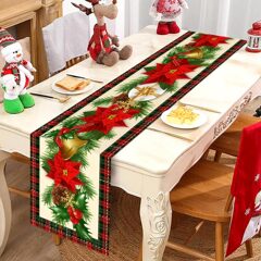 クリスマス大花鈴シリーズテーブル旗レストラン雰囲気パーティーテーブル装飾クリスマステーブル旗装飾インテリアテーブルクロス