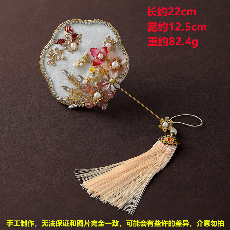 Rojo Xi carácter Mini pequeño ventilador novia Chino Xiuhe boda Palma ventilador mañana vestido de estilo antiguo accesorios de mano Accesorios