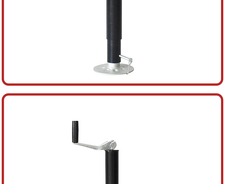 Top-Of-The-Line Trailer 0kg with Detachable Yacht and Rv Repair Support Legs, Wheel Base Plate, 2000Lbs Support Frame