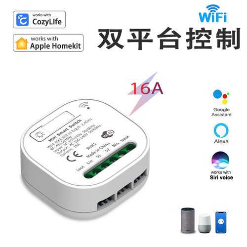 Homekit Smart Switch WiFi Switch 16A Dark Box APP Remote Timer Random Stick Dual Control 