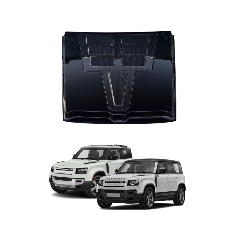 Aplicable Land Rover Defender110 Cubierta de máquina de fibra de carbono modificada 90 luces de techo accesorios especiales para automóviles