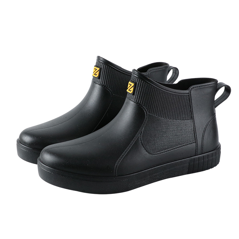 2024 nuevas Botas de lluvia zapatos de goma para hombres Botas de lluvia a media pantorrilla Cocina para llevar zapatos de agua de moda Zapatos de pesca para hombres zapatos de trabajo moda