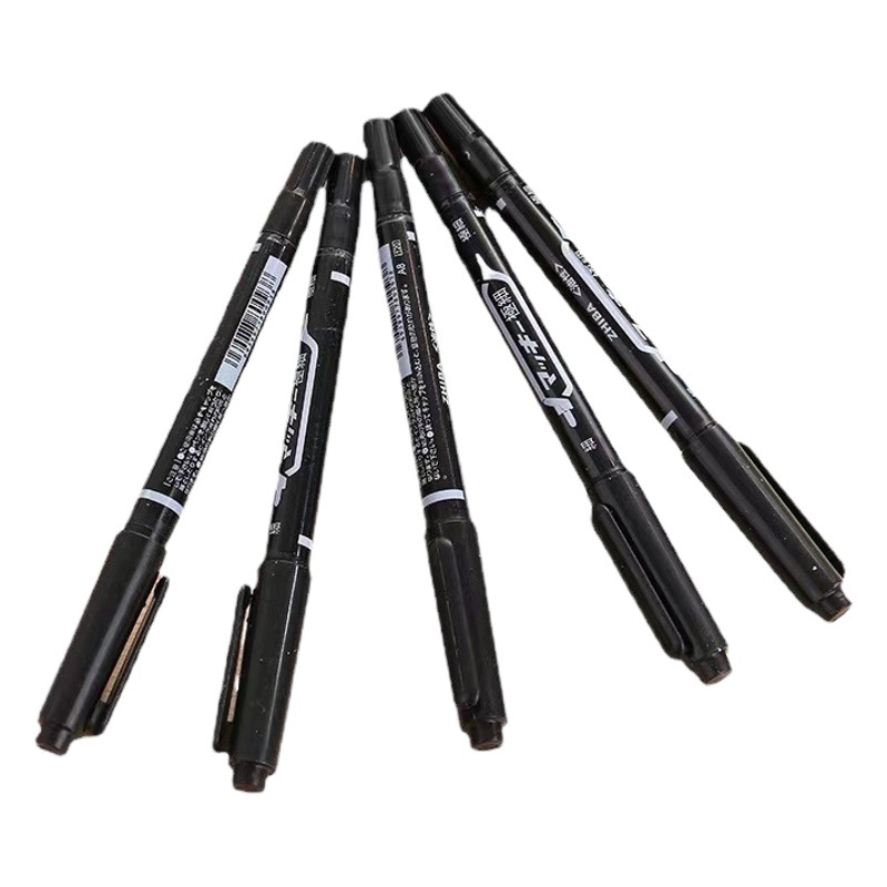 Wholesale Small Double-Headed Marker Pens, Oil-Based Marker Pens, Watercolor Outline Pens, Quick-Drying Marking Pens, Fine Double-Headed Water Pens