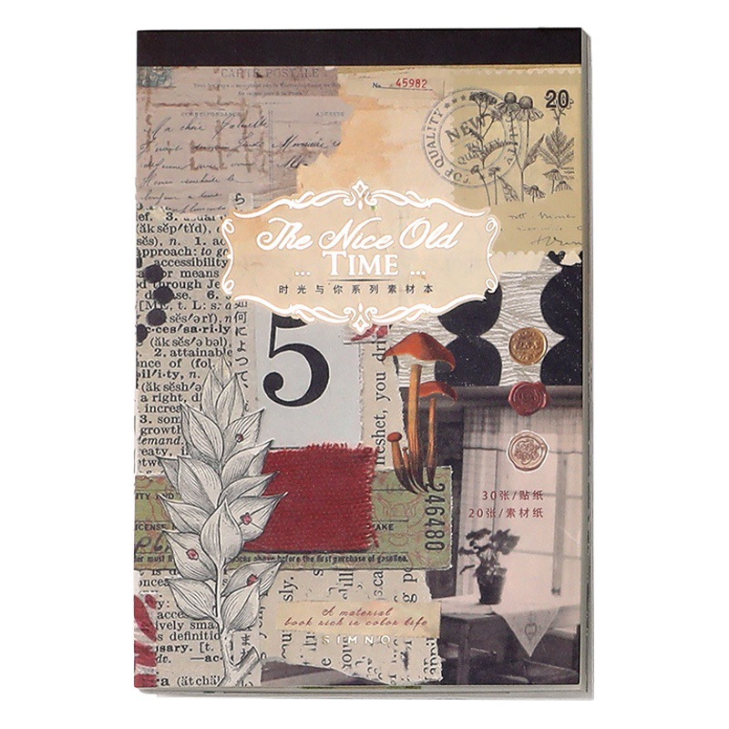 Xinmo material esta vez y su serie retro diario artístico decoración básica base de papel 50 piezas en 4 tipos