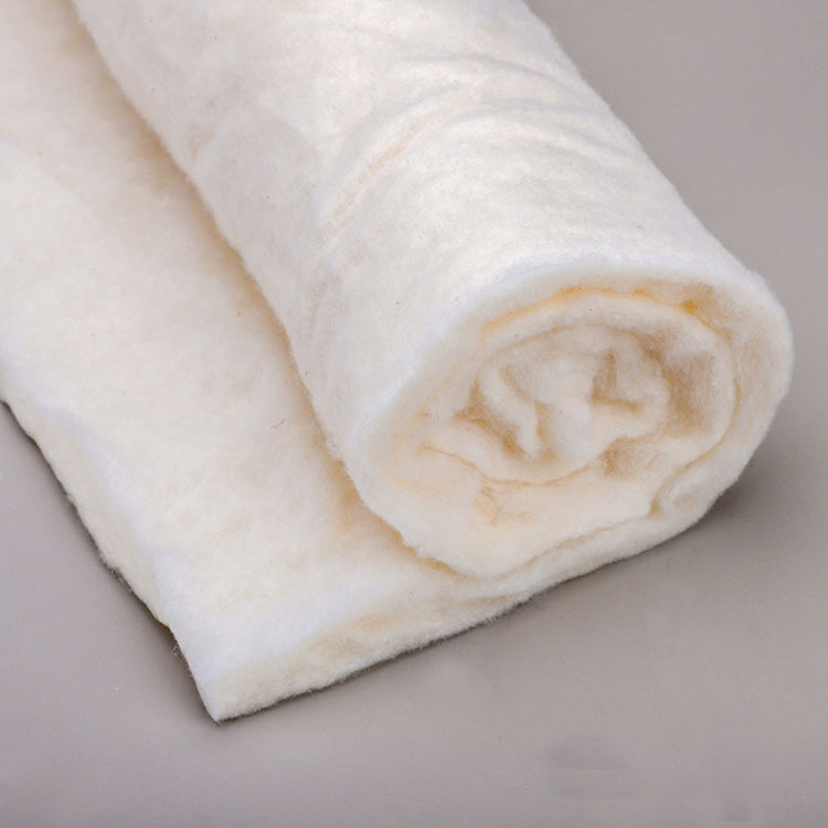 工厂床垫针刺棉白棉毡无纺布涤纶纤维不织布吸水保暖透气保湿填充